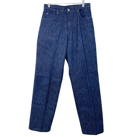 VTG 70s Versace Jeans Couture Cotton High Rise Taper Leg Size 30 x 30 Italy - Picture 1 of 10